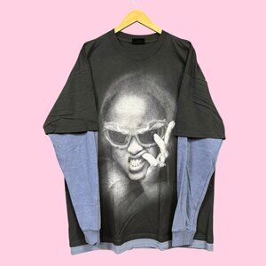 Rihanna 2005 20th Anniversary R20 Oversized Layered LS Tee L